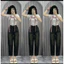 Quần baggy jean thêu nơ dành cho nữ