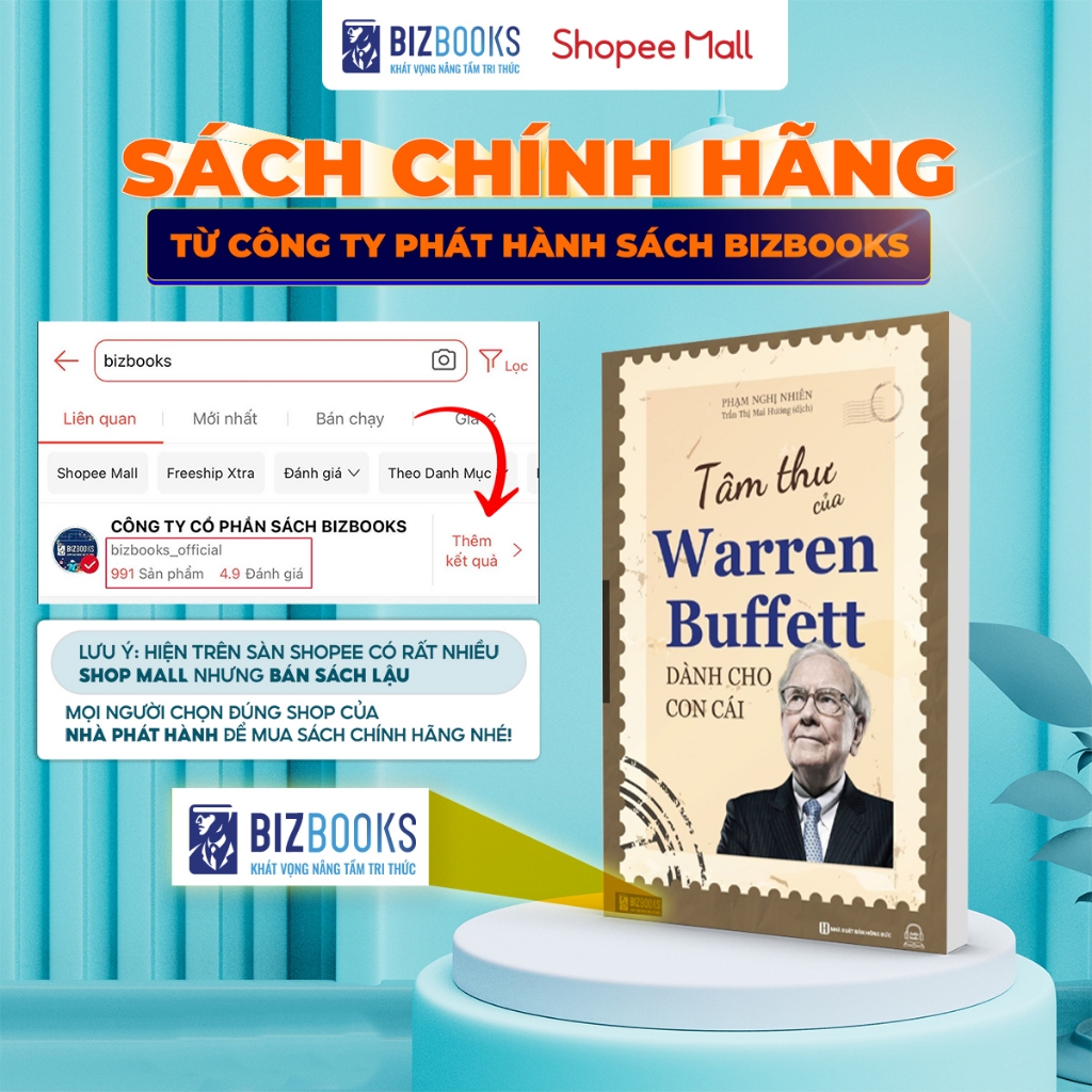 Sách Tâm Thư Của Warren Buffett Dành Cho Con Cái - Tìm Ra Giá Trị Và Ý Nghĩa Thực Sự Của Cuộc Sống - Bizbooks