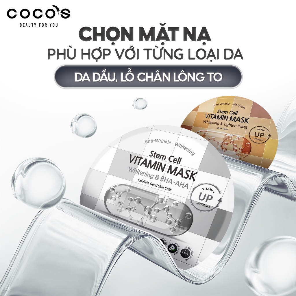 Ảnh Mặt Nạ Giấy Dưỡng Ẩm Trắng Da Banobagi Stem Cell Vitamin Mask 30ml 3