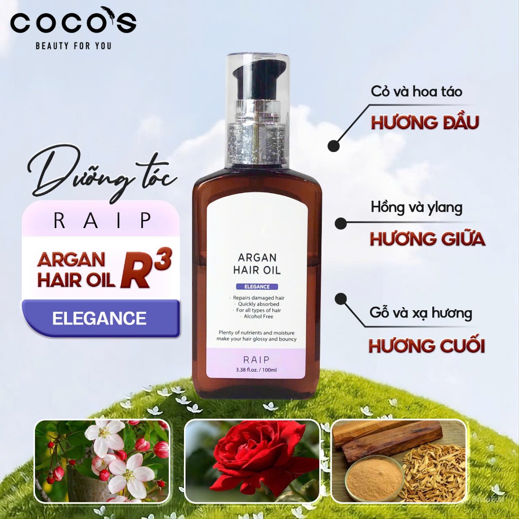 Ảnh Tinh dầu dưỡng tóc Raip Argan Hair Oil R3 100ml 4