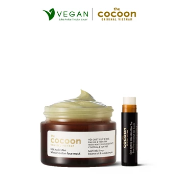 Combo Mặt nạ bí đao the cocoon 30ml + Son dưỡng môi dầu dừa Bến Tre cocoon 5g