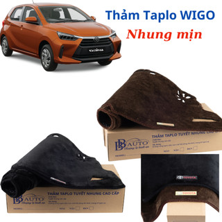 Thảm Taplo Ô Tô Toyota Wigo đời 2023 - 2026 Chất Liệu Tuyết Nhung Mịn Bảo Vệ Taplo Mọi Thời thiết Chống Trượt