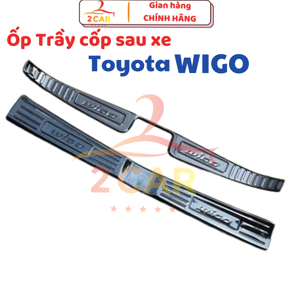 ỐP CHỐNG TRẦY CỐP TRONG, NGOÀI XE WIGO 2018 - 2022, CHẤT LIỆU TITAN CAO CẤP