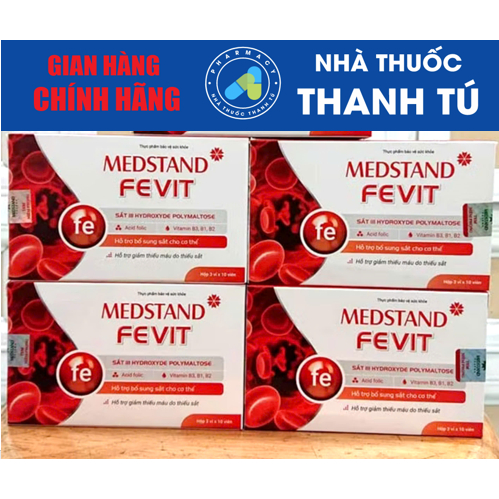 Medstand Fevit Bổ sung sắt và Acid Folic cho bà bầu (Hộp 30 Viên ...