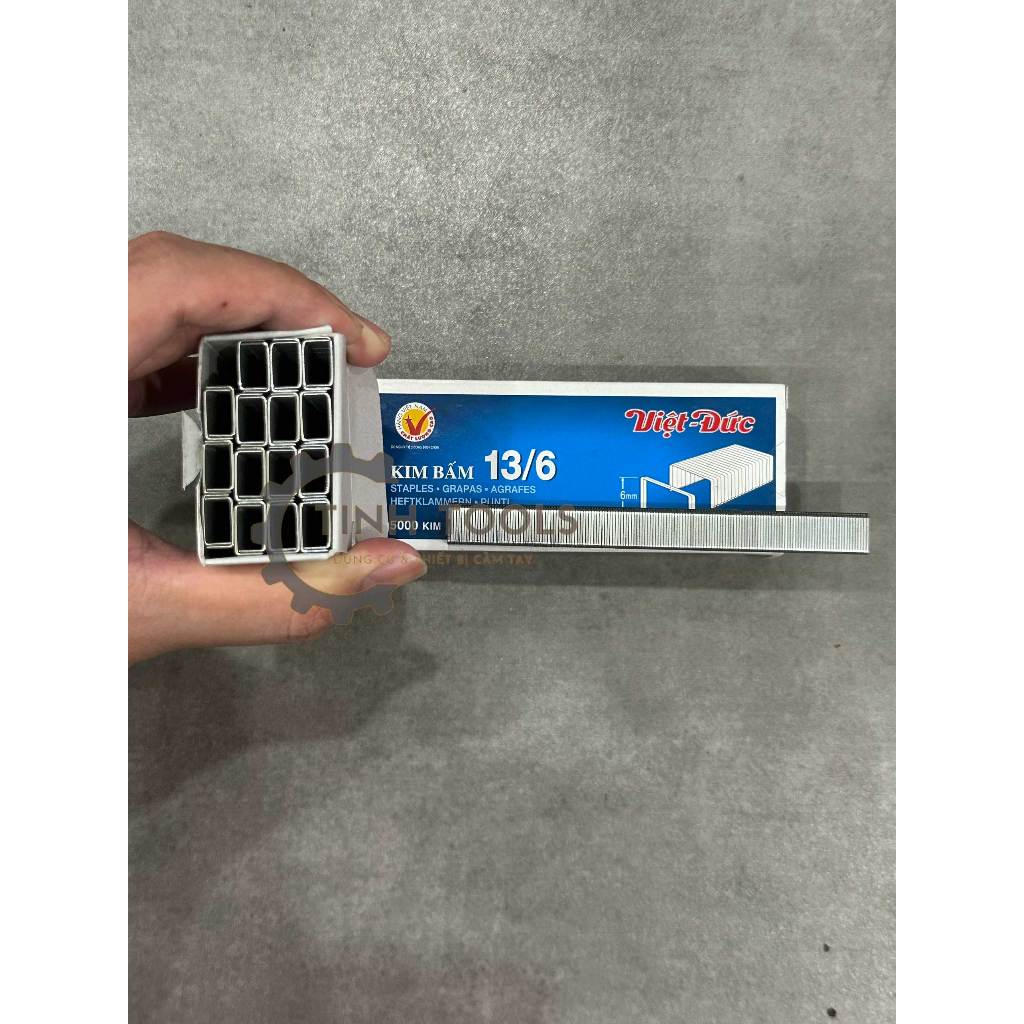 Đinh bấm gỗ, kim bấm Việt Đức hộp 5000 ghim bấm gỗ, dập gỗ dùng cho máy bấm ghim yên xe, gỗ