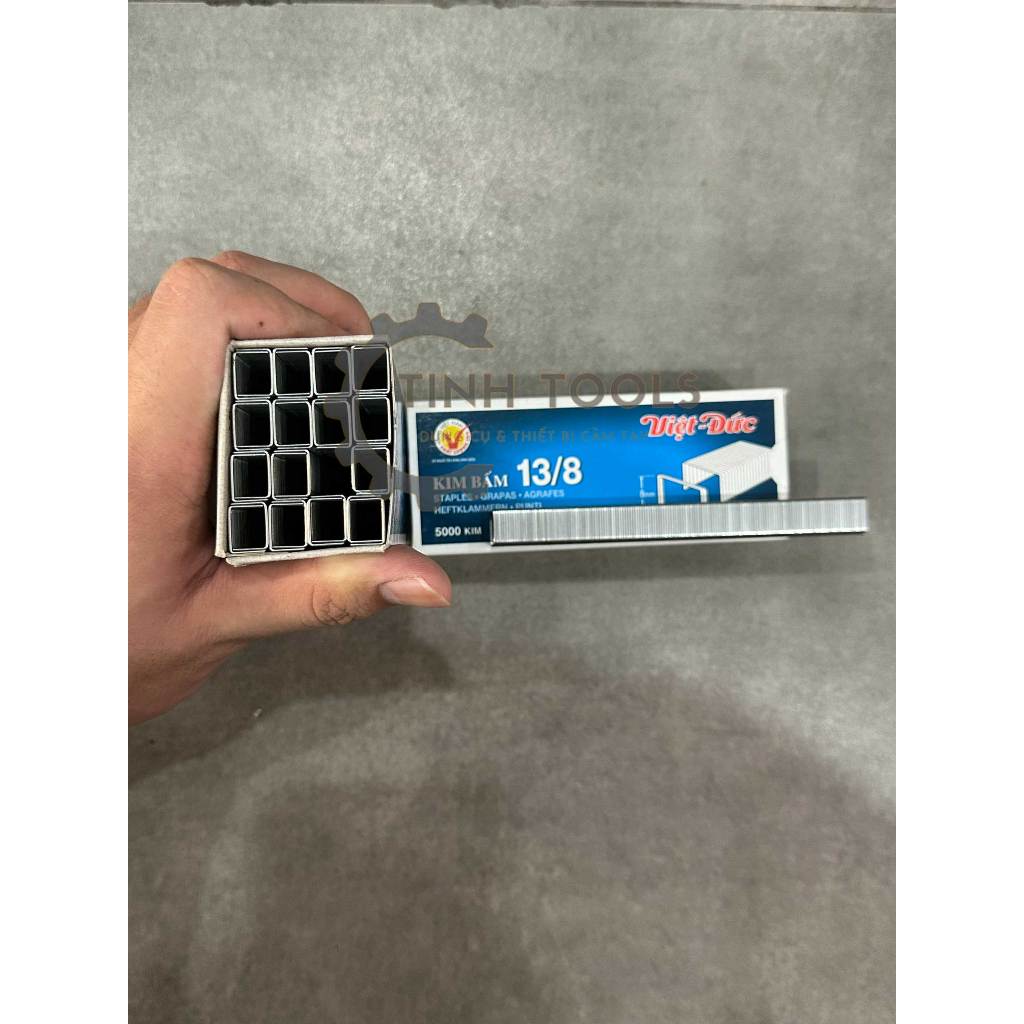 Đinh bấm gỗ, kim bấm Việt Đức hộp 5000 ghim bấm gỗ, dập gỗ dùng cho máy bấm ghim yên xe, gỗ