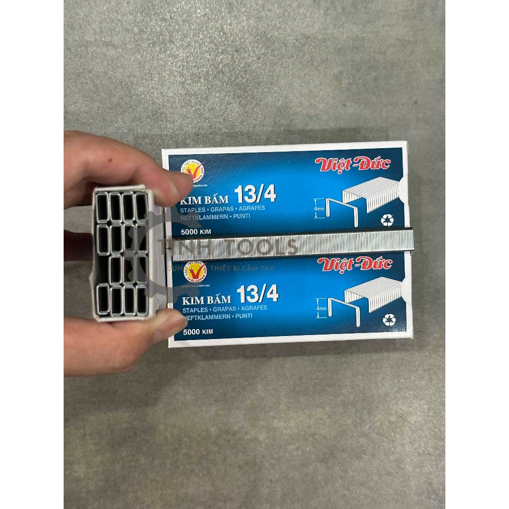 Đinh bấm gỗ, kim bấm Việt Đức hộp 5000 ghim bấm gỗ, dập gỗ dùng cho máy bấm ghim yên xe, gỗ