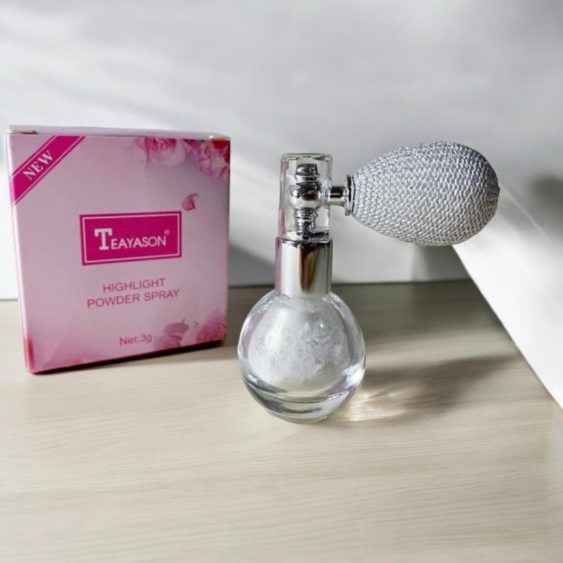 Hàng xịn giá rẻ-Chai xịt nhũ Teayason Highlight powder spray. Một sản phẩm dùng cho nhiều mục đích trang điểm