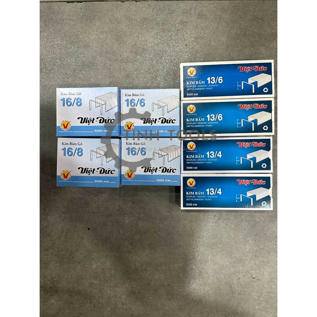 Đinh bấm gỗ, kim bấm Việt Đức hộp 5000 ghim bấm gỗ, dập gỗ dùng cho máy bấm ghim yên xe, gỗ