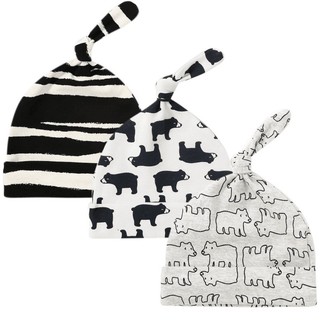 Set 3 mũ sơ sinh Mom Care cotton mềm mịn cho bé từ 0 tới 12 tháng