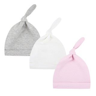 Set 3 mũ sơ sinh Mom Care cotton mềm mịn cho bé từ 0 tới 12 tháng