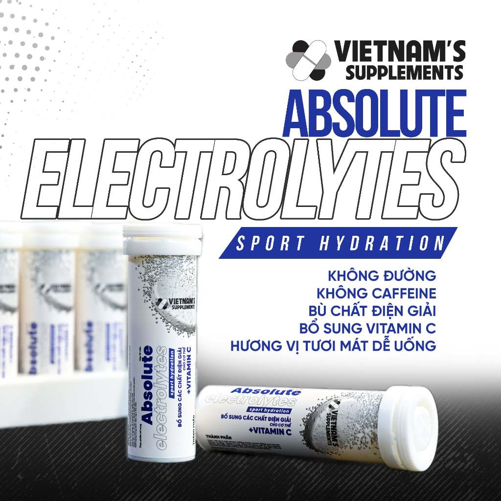 Ảnh Viên sủi bổ sung các chất điện giải và vitamin C Absolute Electrolytes 10 viên/ LỌ - VN Supplements 1