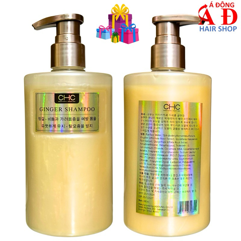 Dầu gội Gừng CHC Ginger mềm mượt sạch gàu thư giản da đầu 380ml
