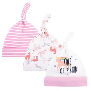 Set 3 mũ sơ sinh Mom Care cotton mềm mịn cho bé từ 0 tới 12 tháng