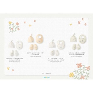 Chaang AW2024 Set phụ kiện 3 chi tiết Nature cho bé sơ sinh