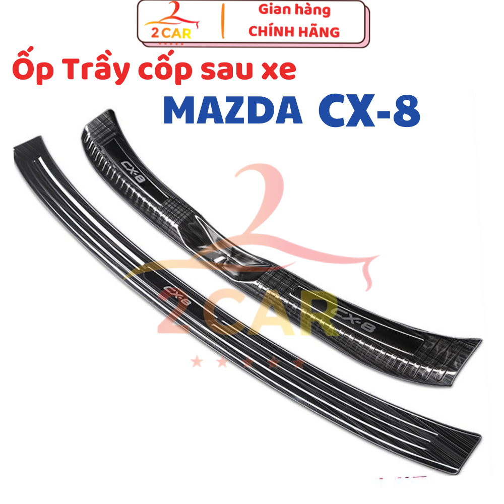 Ốp chống trầy bậc cốp trong ngoài xe CX8 2018 2019 2020 2021 2022 hàng titan cao cấp