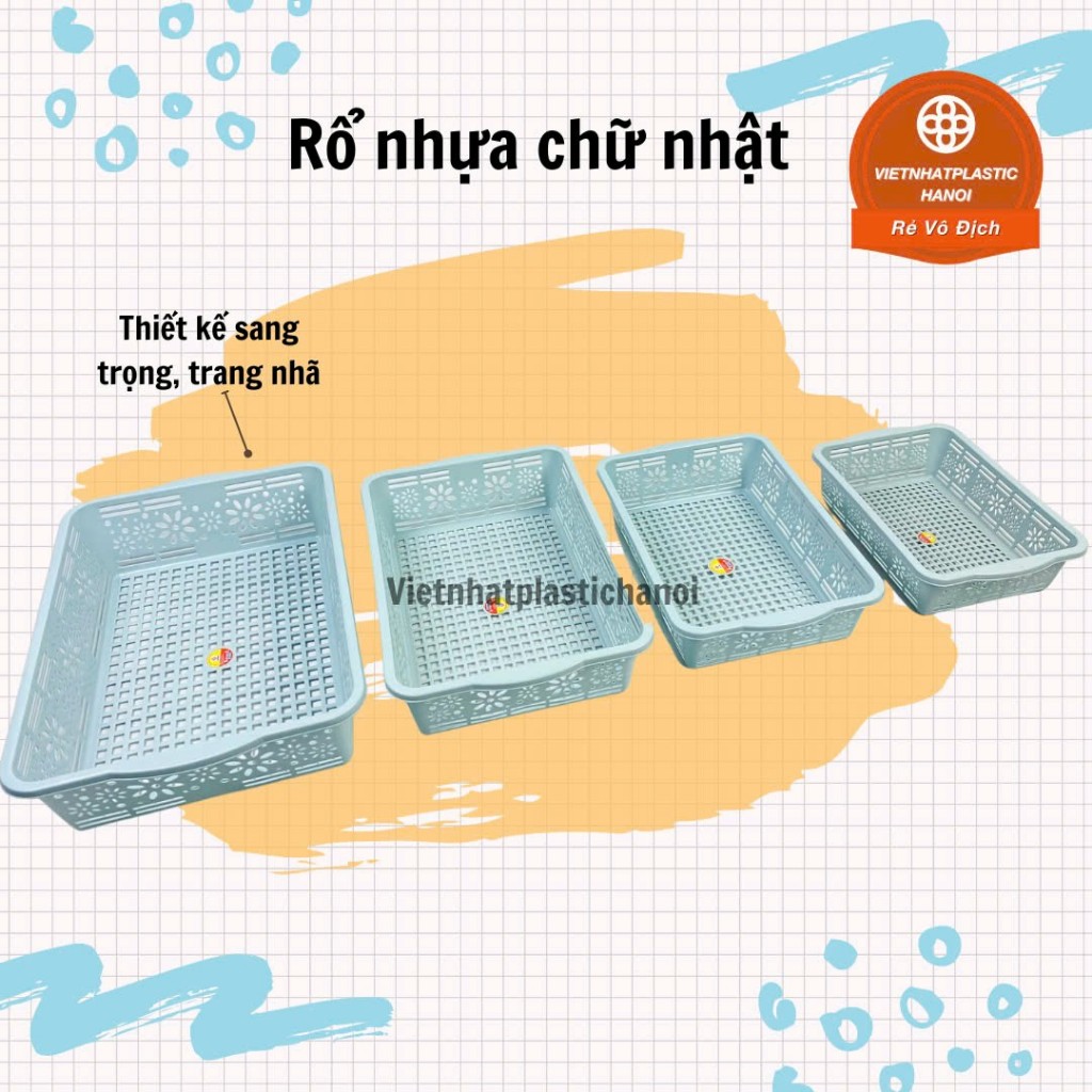 AMIZIN Rổ nhựa chữ nhật dài nhiều màu đựng bút viết, A4 dụng dài nhiều màu với 4 kích thước, nhựa, bền đẹp AMIZIN