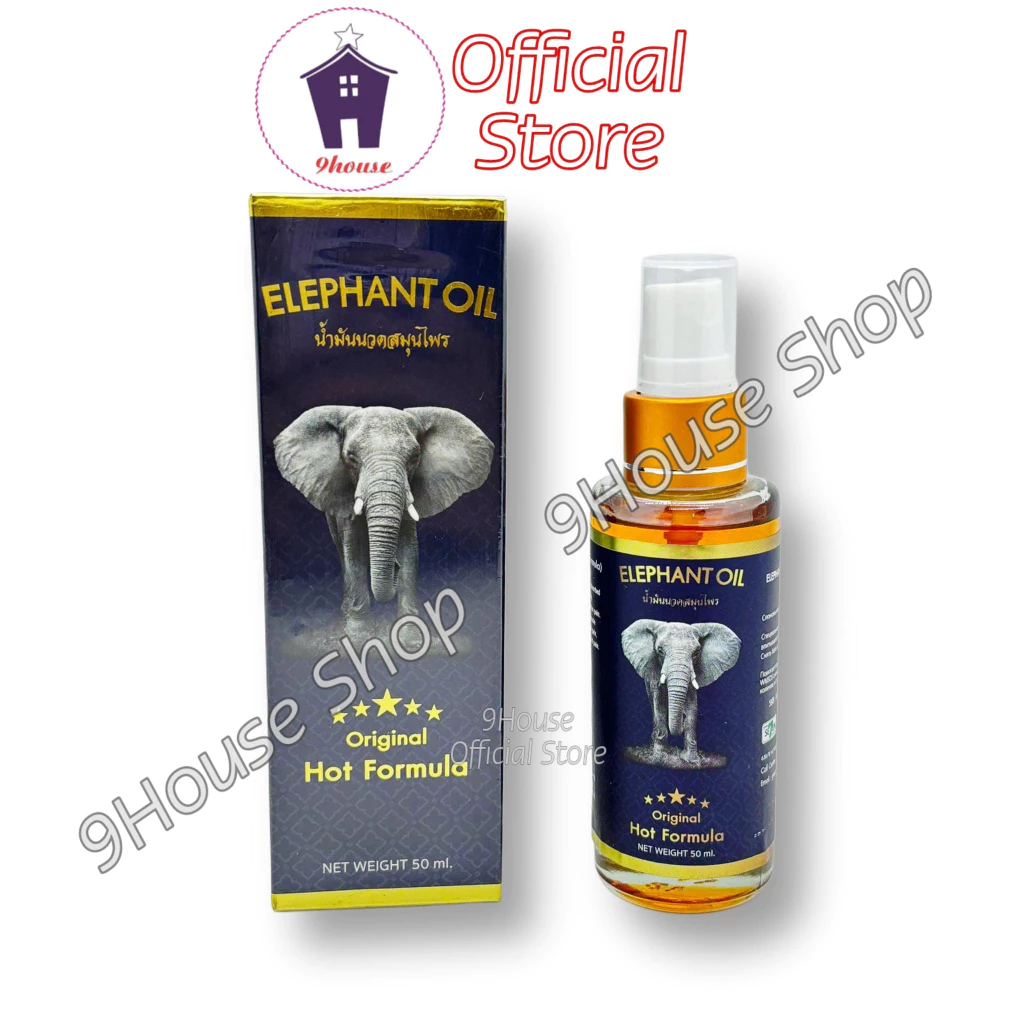 01 Chai Dầu Xịt Nóng Xoa Bóp Hiệu Con Voi Elephant Oil Original Hot Formula Thái Lan 50ml