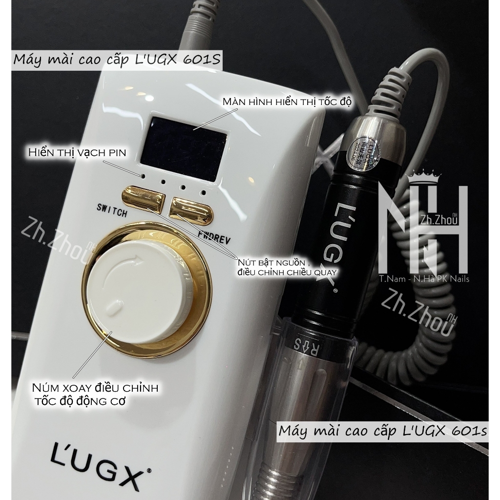 máy mài tích điện LUGX 601 ,máy mài 601, máy mài móng tích điện bảo hành 6 tháng, máy mài nail chính hãng
