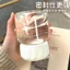 Bình nước thuỷ tinh dáng lùn 300ml dễ thương