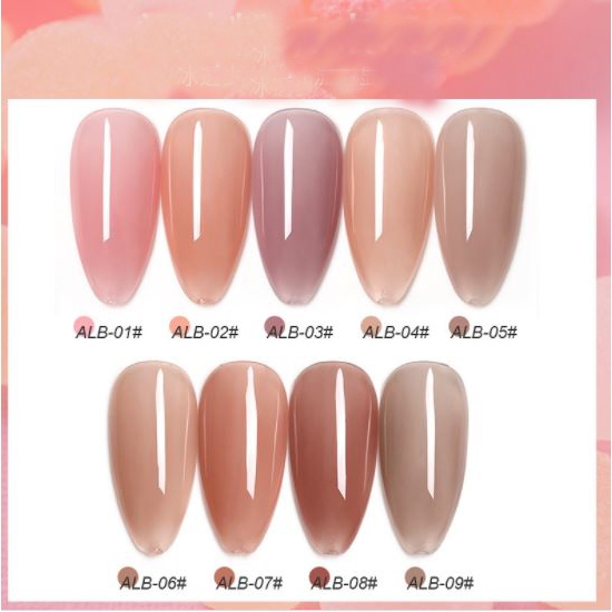 Sơn gel AS thạch chọn lẻ mã ALB 9 chai mẫu chai đỏ nhọn 15ml siêu HOT siêu xịn