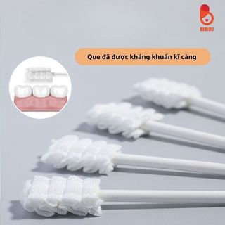 Hộp 30 cây tưa lưỡi, rơ lưỡi Vcoool, Misan, Emma một đầu làm sạch lưỡi và khoang miệng cho bé