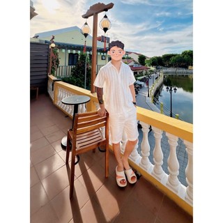 [HÀNG CAO CẤP] Set Đồ Đôi Couple Nam Nữ Trắng Sơ Mi + Áo Ren + Chân Váy Dài