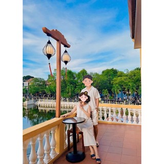 [HÀNG CAO CẤP] Set Đồ Đôi Couple Nam Nữ Trắng Sơ Mi + Áo Ren + Chân Váy Dài