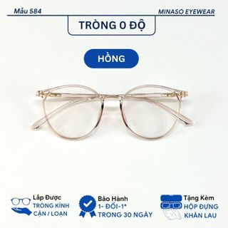Gọng kính cận nữ nam gọng tròn dễ đeo phong cách basic, trẻ trung năng động thay được tròng cận 513A