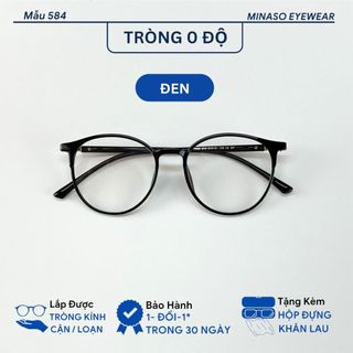 Gọng kính cận nữ nam gọng tròn dễ đeo phong cách basic, trẻ trung năng động thay được tròng cận 513A