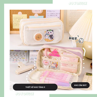 Hộp Đựng Bút 4 Ngăn+ 5 Lớp Lưới Đa Năng Sức Chứa Lớn_Joyoffice