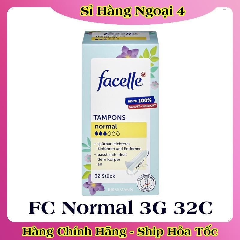 [CÓ CHE TÊN] Băng vệ sinh Tampon Facelle đầy đủ size chuẩn Đức - Hàng mới về