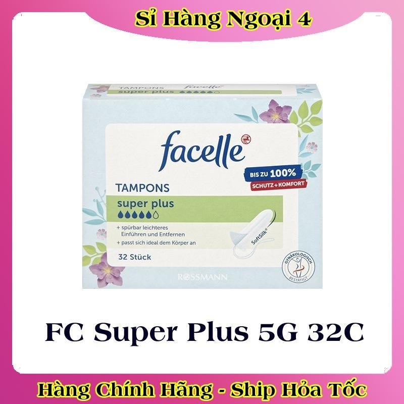 [CÓ CHE TÊN] Băng vệ sinh Tampon Facelle đầy đủ size chuẩn Đức - Hàng mới về