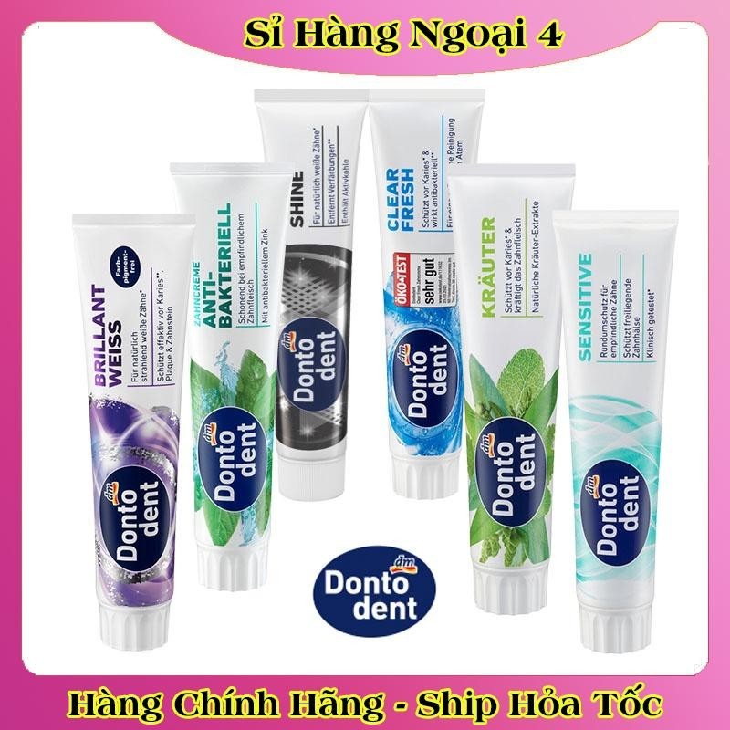 Kem đánh răng Dontodent nội địa Đức 125ml - Mẫu mới nhất