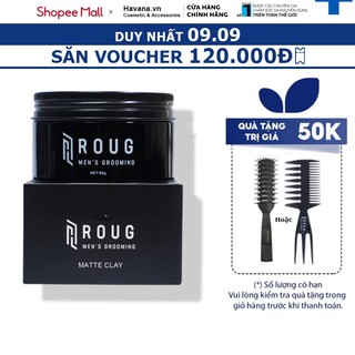 Sáp vuốt tóc ROUG Matte Clay cho tóc mỏng | Sáp Roug đen Singapore giữ ...