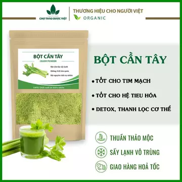 Bột cần tây sấy lạnh 100g, nguyên chất, thơm, mịn, pha uống giúp đẹp da, detox, giảm cân