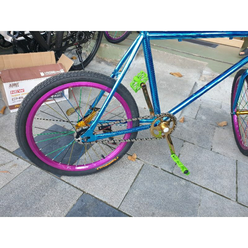XE ĐẠP THỂ THAO NAM NỮ  CỔ ĐIỂN Fixed Single Bánh _20inh Xích Hạt Đậu(LC.)