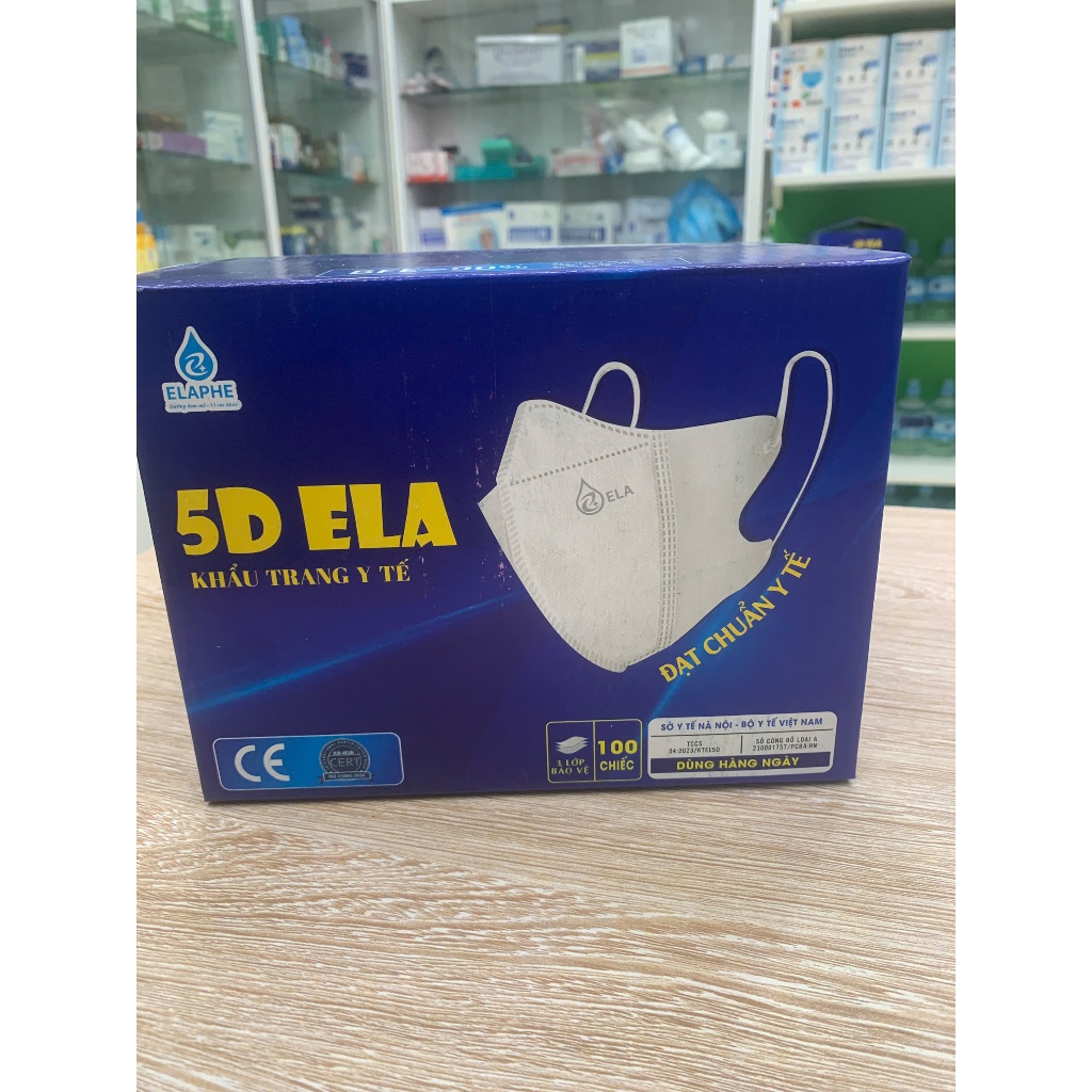 Khẩu trang 5D Ela - 100 cái/hộp | Shopee Việt Nam