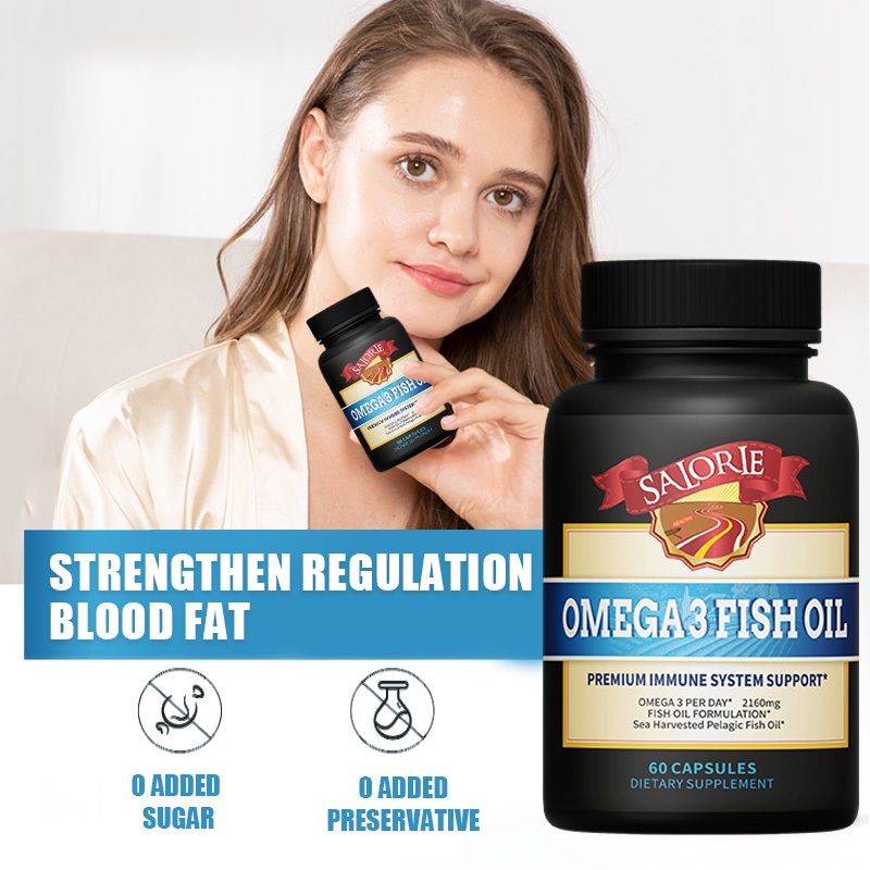 Dầu cá Omega 3, 2160 mg, cải thiện chức năng não, điều hòa trí nhớ và bảo vệ tim mạch