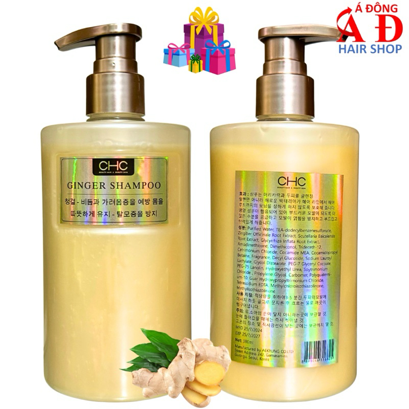 Dầu gội Gừng CHC Ginger mềm mượt sạch gàu thư giản da đầu 380ml