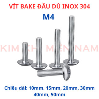 Ốc Bake đầu dù Inox 304 M4 dài 10mm - 50mm (10 con & 20 con)