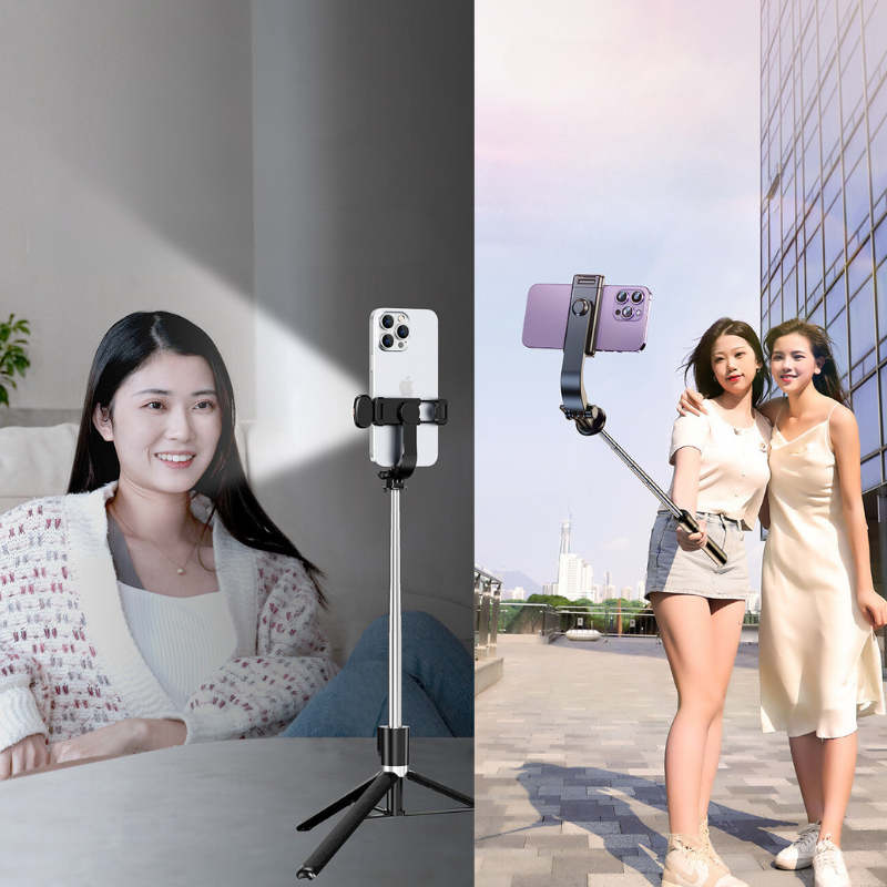 Gậy chụp ảnh Selfie 3 chân 1M75 điều khiển từ xa có phân loại đèn trợ sáng Tripod chụp ảnh - quay - livestream