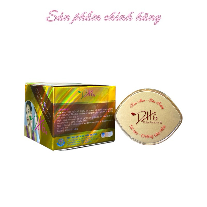 Kem DH6 mụn siêu trắng tái tạo chống lão hoá 20gram