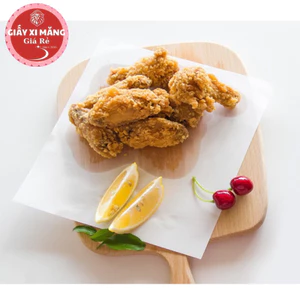 sấp 100 tờ giấy nến thấm dầu size 20 x 20 cm dùng lót đồ chiên, nướng , lót bánh pizza gói bánh burger…