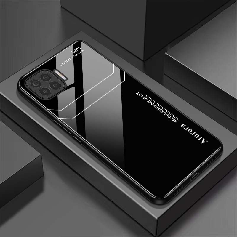 Ốp Lưng OPPO A73, A93 Mặt Lưng Kính Cường Lực Sáng Bóng