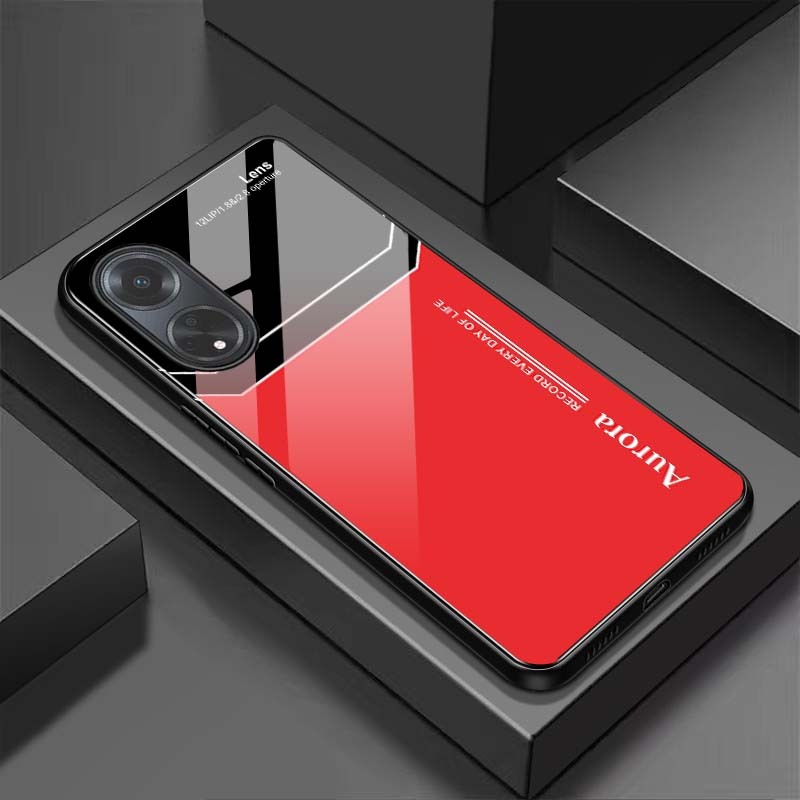 Ốp Lưng OPPO A18, A38, A58, A78, A98 Mặt Lưng Kính Cường Lực Sáng Bóng