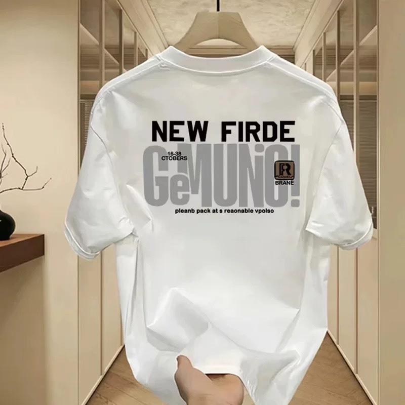 Áo thun nam cổ tròn in chữ thời trang 2 mặt, chất vải cotton tici Muradfashion ACT18