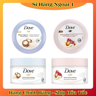 Tẩy tế bào chết, tẩy da chết body và dưỡng thể DOVE và dưỡng thể nội địa Đức, Đủ Bill và Review