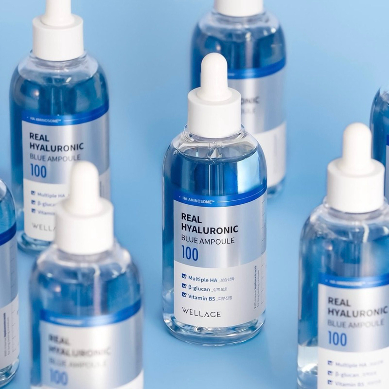 Wellage Real Hyaluronic Blue Ampoule 100 | Shopee Việt Nam