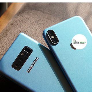 Tấm Dán Skin Glossy Light Blue Xanh FULL VIỀN Cho 5 6 7 8 6plus 7plus 8plus X XS XR XSMAX 11 PRO MAX 12 PRO MAX